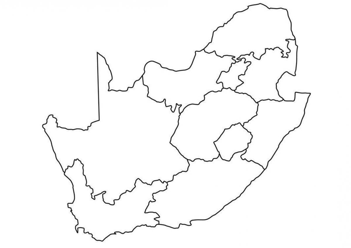 Leere Südafrika-Karte